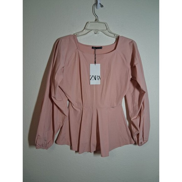 Zara Tops - NWT Zara Blouse Boho Y2K Business Casual Office Renaissance Cosplay Pink Small